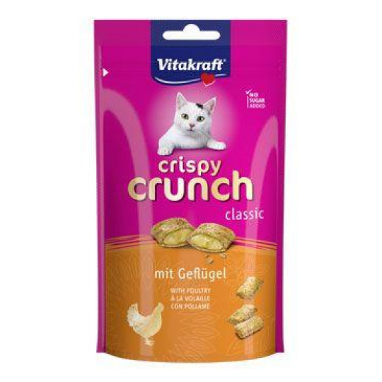Vitakraft Cat poch. Crispy Crunch hydinové 60g