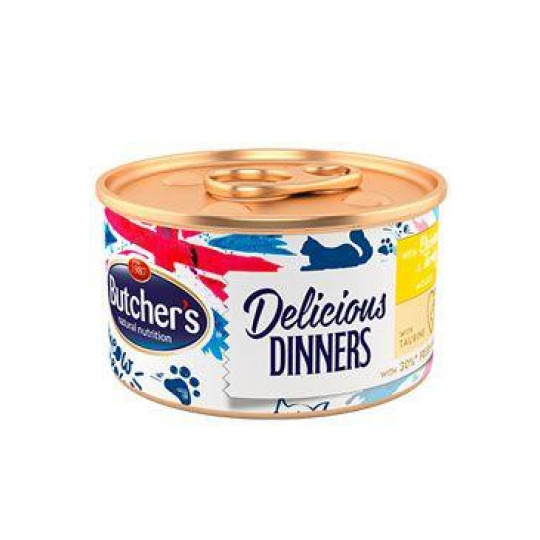 Butcher's Cat Delic.Dinners kura+morčacie konz. 85g Butcher's Cat Delic.Dinners kura+morčacie konz. 85g