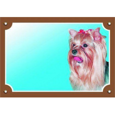 Farebná ceduľka Pozor pes, Yorkshirský teriér