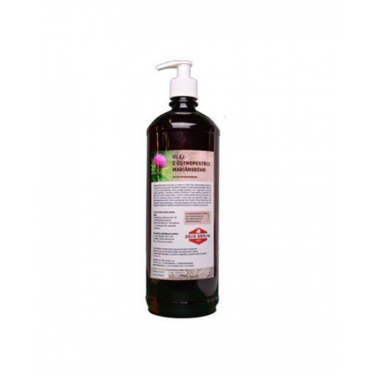 Olej z pestreca mariánskeho ZEUS 1000 ml Olej z pestreca mariánskeho ZEUS 1000 ml