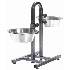 Psí bar - nastavitelná výška misek, 2x miska 2,8l/24cm Psí bar - nastavitelná výška misek, 2x miska 2,8l/24cm