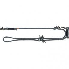 Soft Rope predlžovacie okrúhle tkané vodítko, čierna/sivá