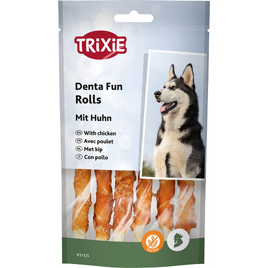 DentaFun tyčinka zviazaná kuracím mäsom 6 ks, 12 cm/70 g DentaFun tyčinka zviazaná kuracím mäsom 6 ks, 12 cm/70 g