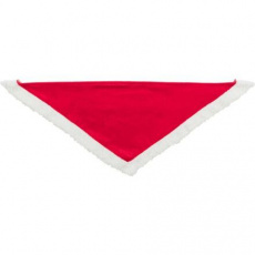 Xmas NECKERCHIEF - vianočný zamatový šál, červená