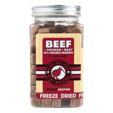 Pochúťka mrazom sušené kuracie, hovädzie, repa 90g Kiwi Pochúťka mrazom sušené kuracie, hovädzie, repa 90g Kiwi