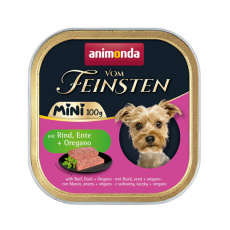 ANIMONDA paštéta Vom Feinsten MINI - hovädzie, kačica, oregano pre psy 100 g