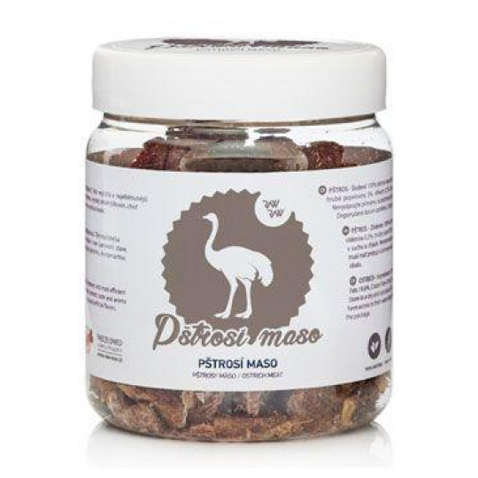 Raw Raw pochúťka mrazom sušené Pštrosie mäso 90g