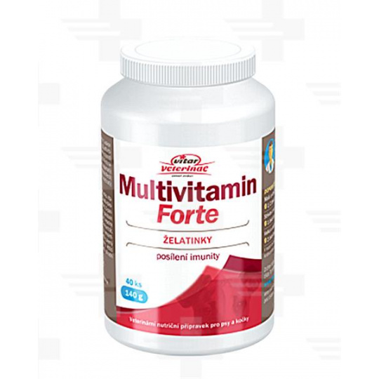 VITAR Veterinae Multivitamín Forte želé 40 ks/140 g VITAR Veterinae Multivitamín Forte želé 40 ks/140 g