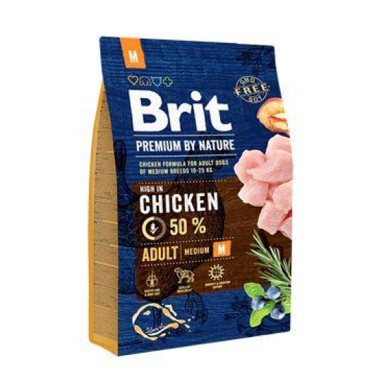 Brit Premium by Nature dog Adult M 3 kg