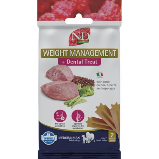 Pamlsok Farmina Quinoa Dog Weight Man Lamb Adult medium & maxi 110g