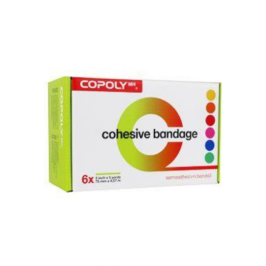 Elastická bandáž. CoPoly 7,5cm x 4,5m MIX NEON 6ks