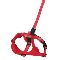 Postroj pes s vodítkom 2m CLIP&GO červená S Zolux