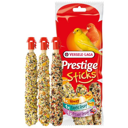 Pamlsok VL Prestige Sticks Canaries Triple Variety Pack- 3 tyčinky s rôznymi príchuťami 90 g
