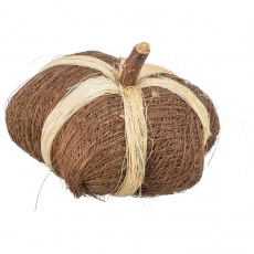 Tekvica - prírodná hračka pre hlodavce 9 x 6 cm, kokosové a sisalové vlákna/drevená kôra