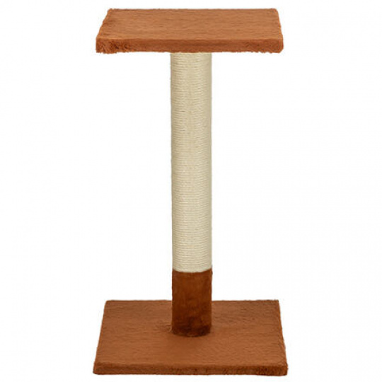 Škrabací sloupek BAENA, 69 cm, králičí plyš, rezavá - LIMITOVANÁ NABÍDKA