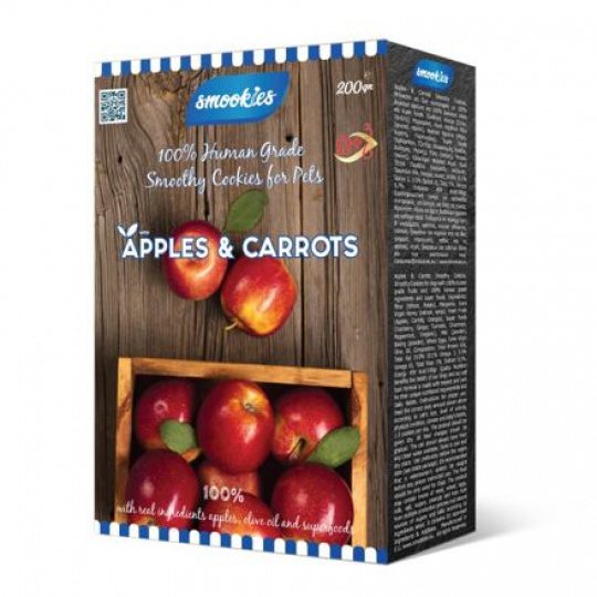 SMOOKIES Premium APPLE - jablkové sušienky 100% human grade, 200g SMOOKIES Premium APPLE - jablkové sušienky 100% human grade, 200g