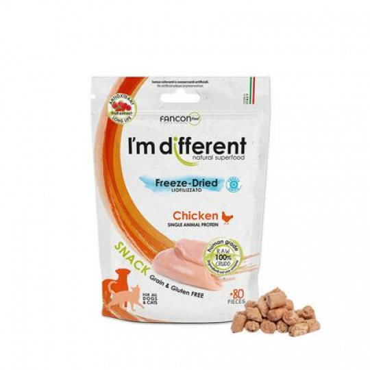 I´M DIFFERENT SNACK kura - mrazom sušená pochúťka, 40 g