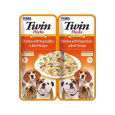 Churu Dog Twin Packs Chick&Veg. & Beef in Broth 2x40g