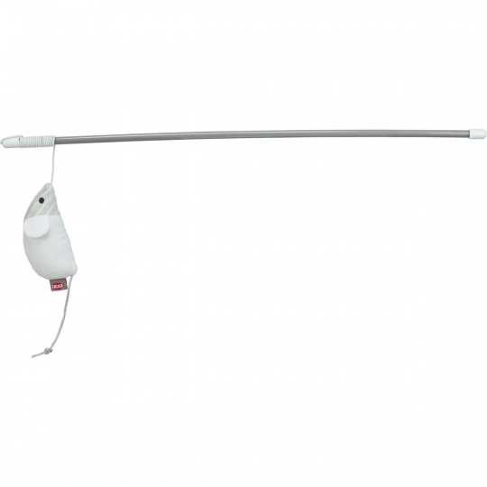 Hrací prut s myškou, 46 cm, catnip, plast/polyester Hrací prut s myškou, 46 cm, catnip, plast/polyester
