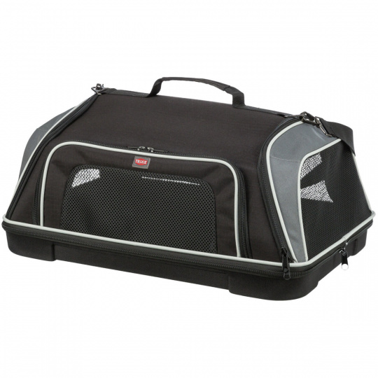 Letecká prepravná taška BOARDING, 55 × 23 × 40 cm, do 7 kg, čierna/sivá Letecká prepravná taška BOARDING, 55 × 23 × 40 cm, do 7 kg, čierna/sivá