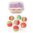 Hračka BOX Loptička dúhový machový 4cm /7ks