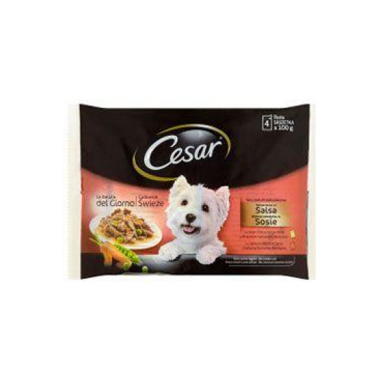 Cesar Selection kapsa ve šťávě 4x100g