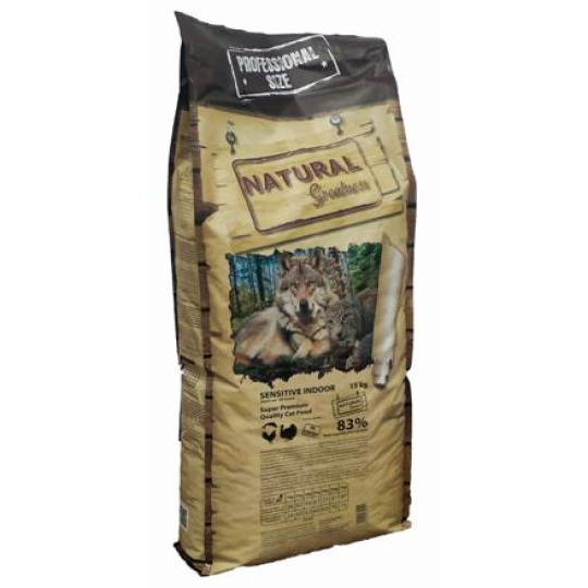 Natural Greatness Sensitive Indoor Cat Recipe/kuře,krůta/ 15 kg