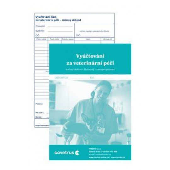 Tlačivo-Vyúčtov. za vet.starostlivosť samopr.čísl.daň.50listov Tlačivo-Vyúčtov. za vet.starostlivosť samopr.čísl.daň.50listov