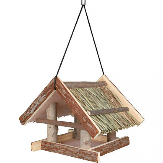 Natural Living kŕmidlo závesné so strechou z trávy 25x25x25c