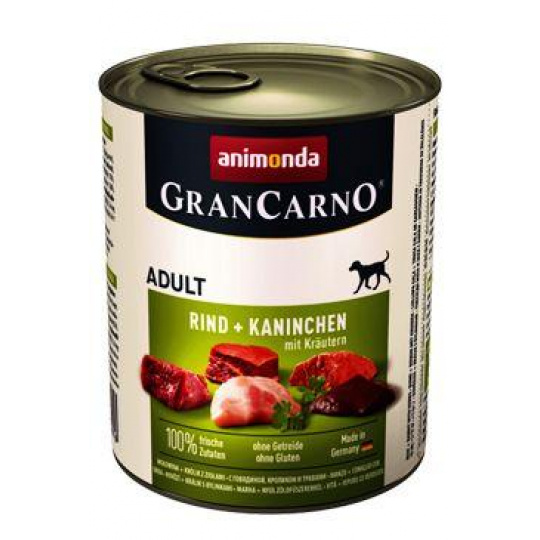 GRANCARNO Adult - králik + bylinky 800g GRANCARNO Adult - králik + bylinky 800g