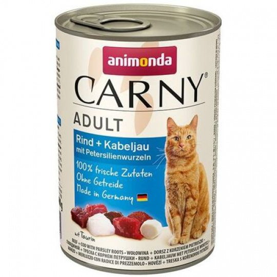 ANIMONDA konzerva CARNY Adult -hovädzie, treska, petržlen 400g ANIMONDA konzerva CARNY Adult -hovädzie, treska, petržlen 400g