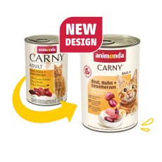 ANIMONDA konzerva CARNY Adult - hovädzie, kuracie, kačacie srdce 400g