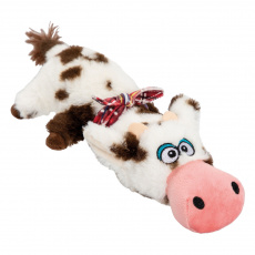 Kravička ležiaca 30 cm, plyšová hračka pre psov, strakatá, HipHop Dog