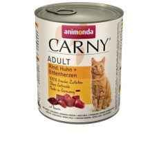 Animonda CARNY® cat Adult hovädzie, kura a kačacie srdiečka bel. 6 x 800 g konzerva Animonda CARNY® cat Adult hovädzie, kura a kačacie srdiečka bel. 6 x 800 g konzerva