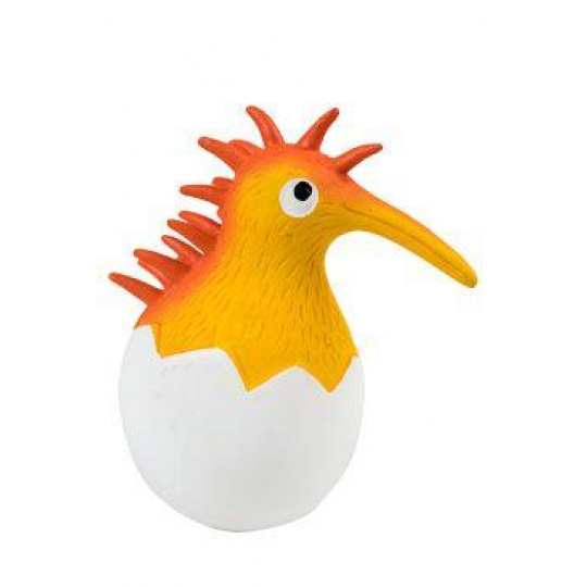 Hračka pes BABY latex, pískacia, oranžová 12cm Kiwi