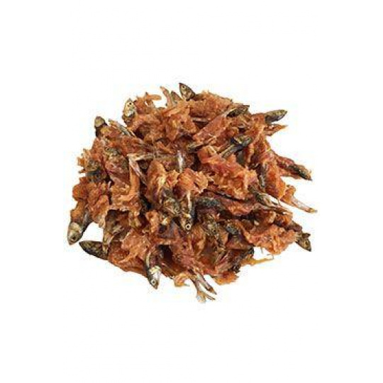 Pochúťka Rybička omotaná kuracím mäsom 6cm/250g Pochúťka Rybička omotaná kuracím mäsom 6cm/250g