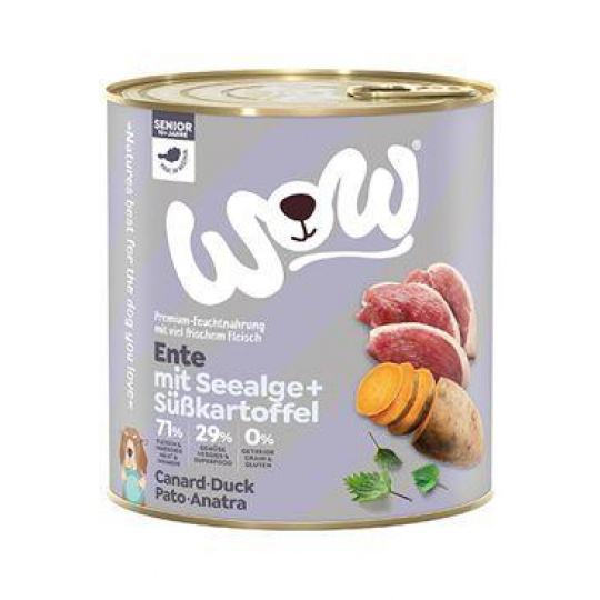 WOW Dog konz. Senior kačica s batátmi 800g WOW Dog konz. Senior kačica s batátmi 800g