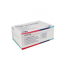 Striekačka inj CVET 1ml 3-dielna 100ks