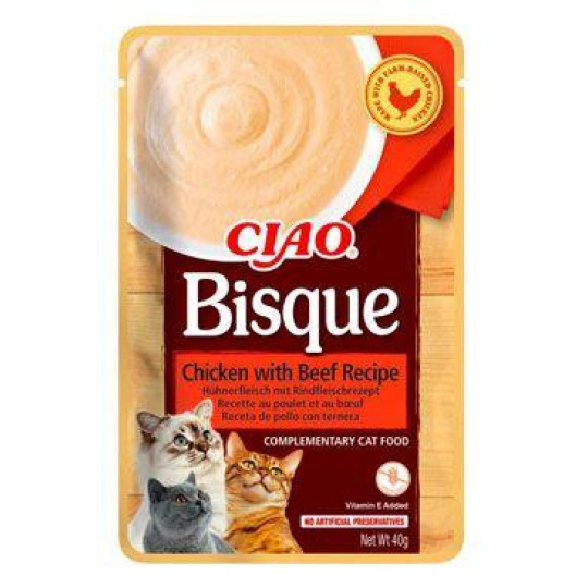 Inaba CIAO Bisque Cat Kapsička Kuracie s hovädzím mäsom 1 ks 40 g