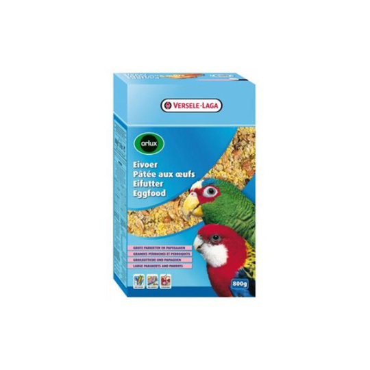 VL Orlux Eggfood Dry Large Parakeets & Parrots-stredné a veľké papagáje (hmyz, krevety, šípky, jarabina, hrozienka) 800 g