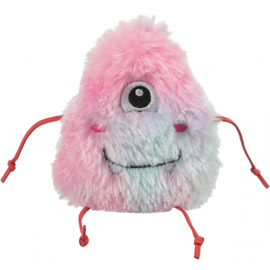 Monster príšerka jednooká 12 cm, s catnipom, plyš, ružová/svetlomodrá