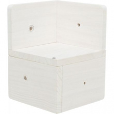 Lezecký prvok 3 - rohový diel, 16 x 21 x 16 cm, drevo, biela