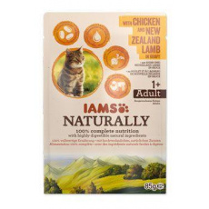 Iams Cat Adult Naturally kapsička Kuracie&Jahňacie v omáčke 85g