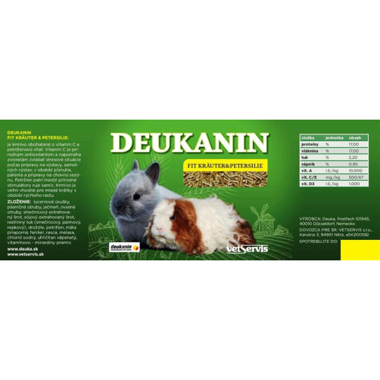 Deukanin Kräuter Fit & Petržlen 3 kg vedro (Králiky)
