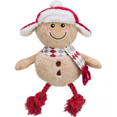 Vianočná hračka pes Xmas GINGERBREAD plyš/bavlna 34cmTR