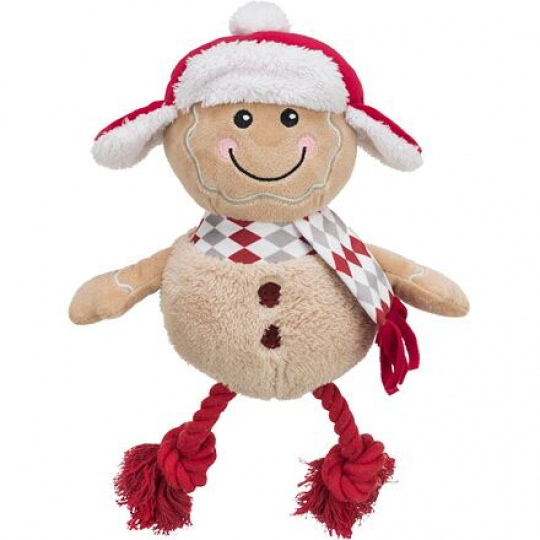 Vianočná hračka pes Xmas GINGERBREAD plyš/bavlna 34cmTR