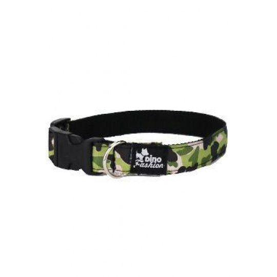 Obojok DINOFASHION Maskáčový zelený 45/2,5cm