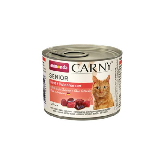 Animonda CARNY® cat Senior hovädzie a morčacie srdcia bal. 6 x 200 g konzerva