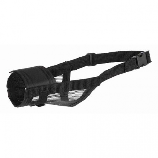 Náhubok nylonový so sieťkou, polyester, čierny M - L 23 - 31 cm