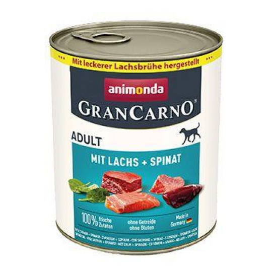 GRANCARNO Adult - s lososom a špenátom 800 g GRANCARNO Adult - s lososom a špenátom 800 g